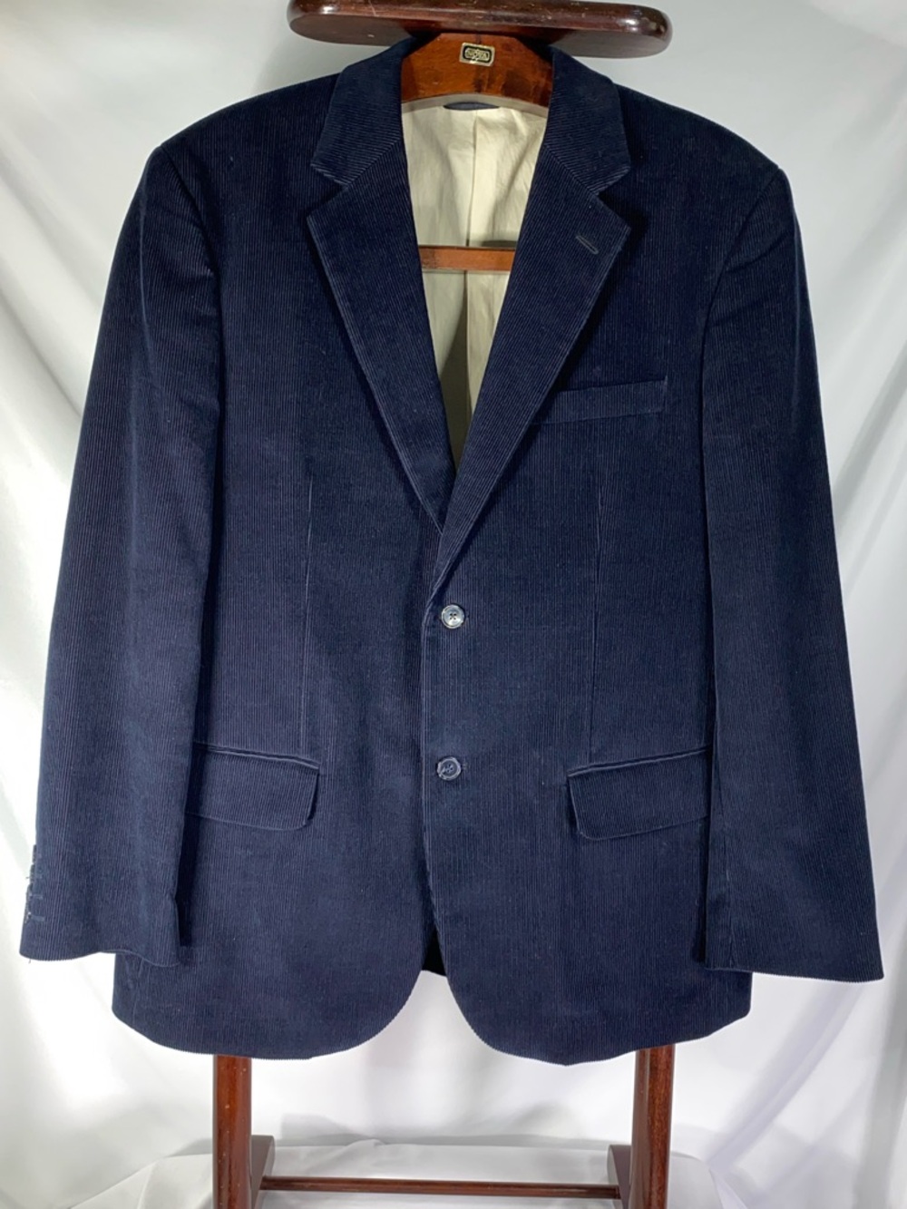 Tasso Elba Navy Corduroy Men's Blazer Size 42-44